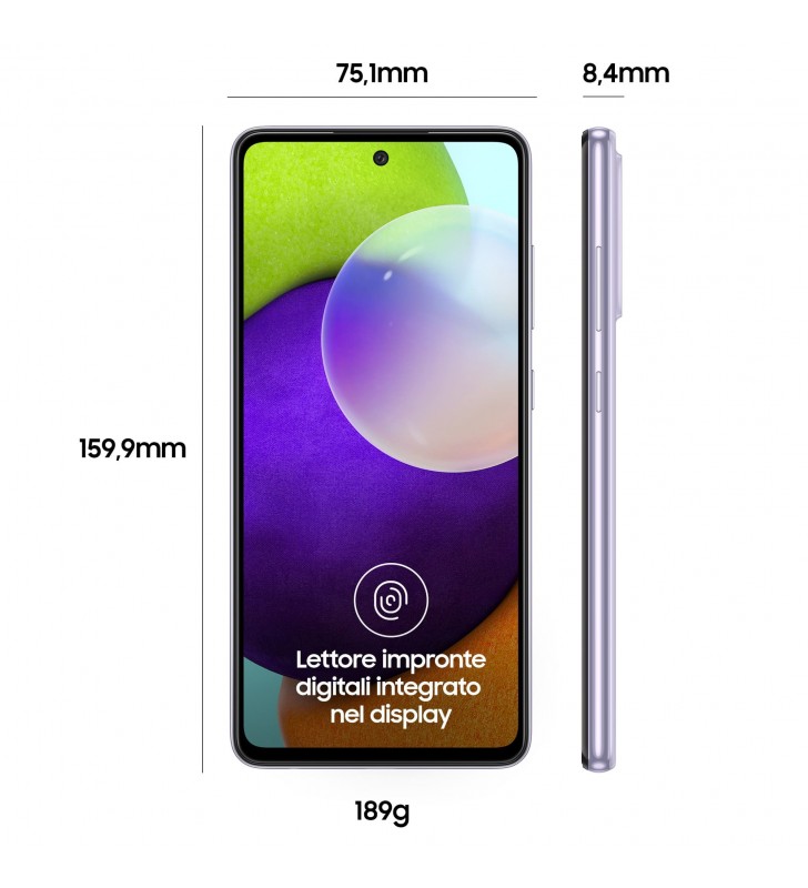 Samsung Galaxy A52 4G SM-A525FLVGEUE smartphone 16,5 cm (6.5") Dual SIM Android 11 USB tip-C 6 Giga Bites 128 Giga Bites 4500