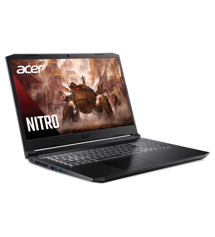 Laptop Gaming Acer Nitro 5 AN517-41 (Procesor AMD Ryzen™ 9 5900HX (16M Cache, up to 4.6 GHz) 17.3" FHD 144Hz, 16GB, 1TB SSD, nVidia GeForce RTX 3070 @8GB, Negru)