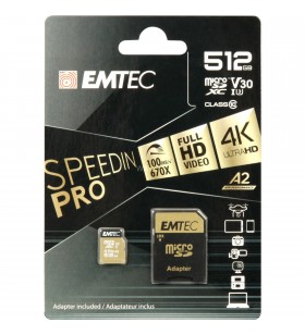 Emtec  SpeedIN PRO 512GB microSDXC, card de memorie