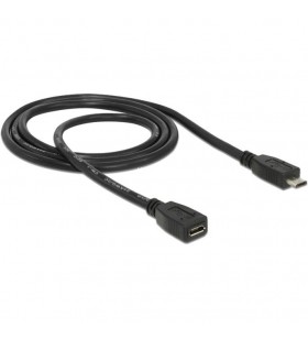 Extensie DeLOCK  USB 2.0 Micro-B mufă - priză, cablu prelungitor