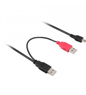 DeLOCK  USB cablu Y 2x mufă A - mufă mini-USB