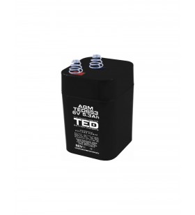 Acumulator stationar 6V 5,3Ah tip 4R25 AGM VRLA TED Electric TED653