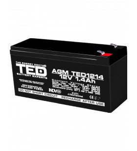 Acumulator stationar 12V 1,4Ah F1 AGM VRLA TED Electric TED1214