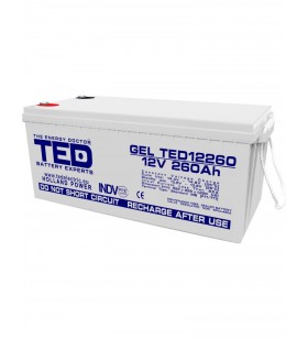 Acumulator stationar VRLA 12V 260Ah GEL M8 F12 TED Electric TED12260