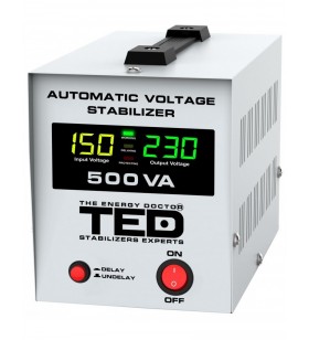 Stabilizator retea maxim 500VA-AVR 1 iesire schuko TED500NEW