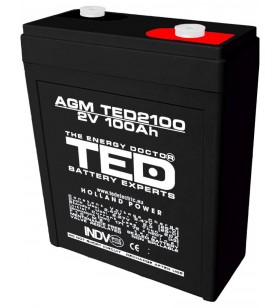 Acumulator stationar 2V 100Ah M8 AGM VRLA TED Electric TED2100