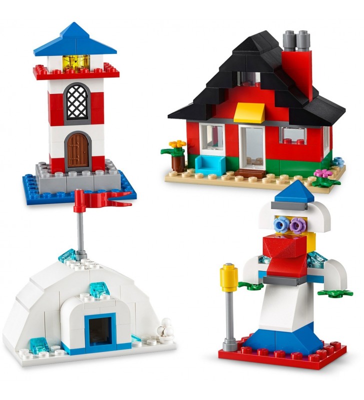 Blocuri de construcție LEGO  11008 Classic - case colorate, jucării de construcție