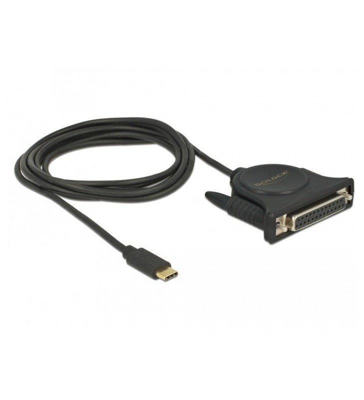 Mufă DeLOCK  USB-C 2.0 - 1x mufă paralelă DB25, cablu