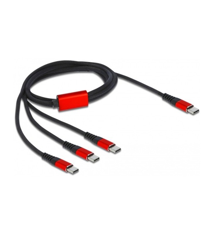 Cablu de încărcare USB DeLOCK  3-în-1 USB Type-C - 3x USB Type-C