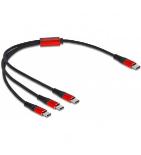 USB Ladekabel 3-in-1 USB Typ-C  3x USB Typ-C