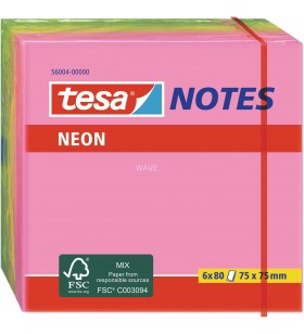 tesa  Neon Notes, 6 x 80 coli, autocolante