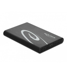 Carcasă externă DeLOCK  pentru HDD / SSD SATA de 2,5 inchi cu SuperSpeed ​​​​​​USB 10 Gbps (USB 3.1 Gen 2), carcasă pentru unități