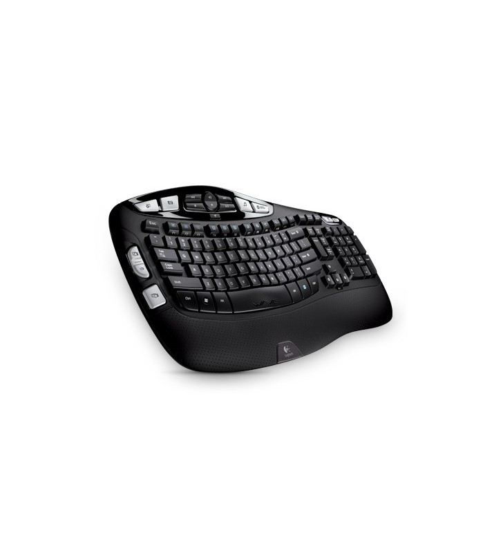 Logitech Wireless Keyboard K350 tastaturi RF fără fir QWERTY Nordic Negru