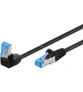 Cablu patch goobay  Cat.6a S/FTP (PiMF), 1x unghi de 90°