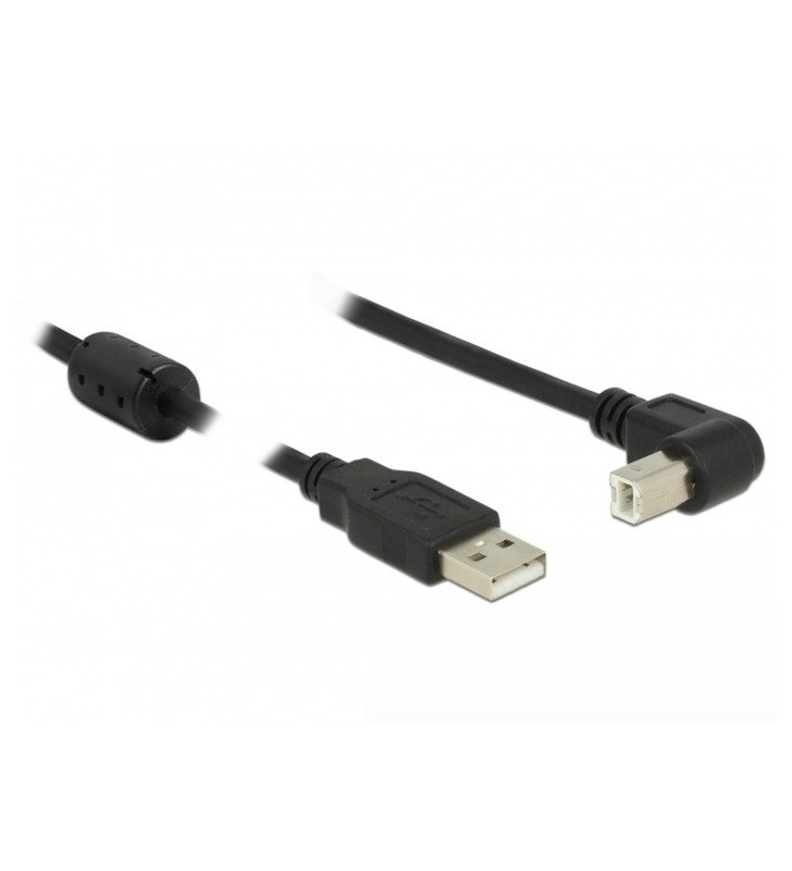 Cablu adaptor DeLOCK  USB-A 2.0 - USB-B unghi 90°
