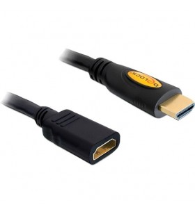 Cablu prelungitor DeLOCK  High Speed ​​​​HDMI cu Ethernet, mufa HDMI A - mufa HDMI A