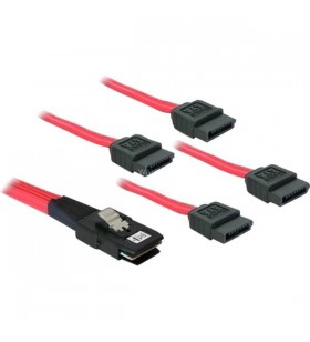 Cablu adaptor DeLOCK  Mini SAS SFF-8087 - 4x SATA cu 7 pini