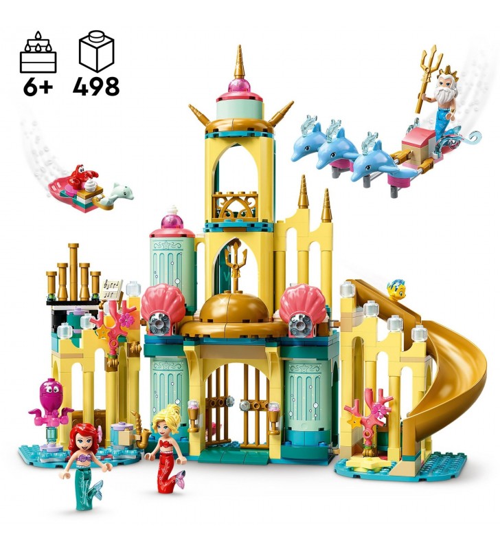 Jucărie de construcție a castelului subacvatic al prințesei Disney LEGO 43207 Ariel