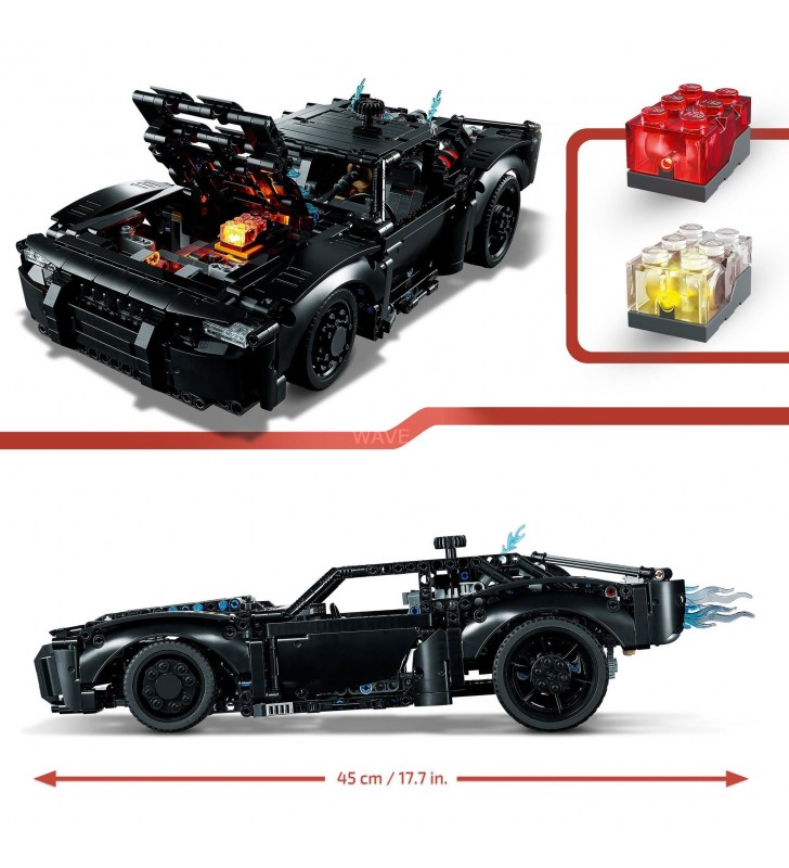 Jucărie de construcție a batmobilului LEGO  42127 Technic Batman
