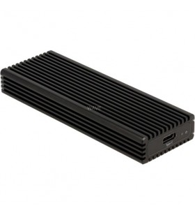 Carcasă combinată externă USB Type-C DeLOCK  pentru M.2 NVMe PCIe sau SSD SATA, carcasă pentru unități (negru)