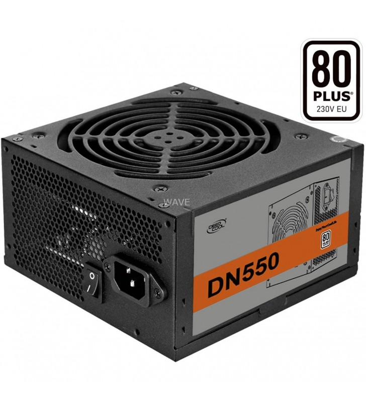DeepCool  DN550 550W, sursă de alimentare pentru PC (negru, 2x PCIe, 550 wați)