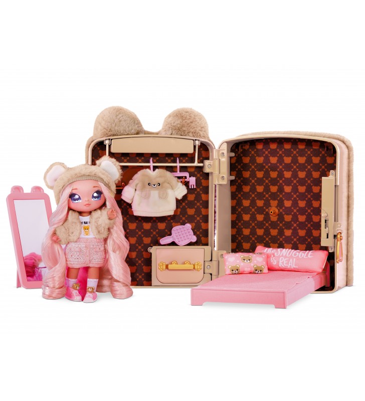 Na! Na! Na! Surprise 3-in-1 Backpack Bedroom Series 2 Playset - Sarah Snuggles (Teddy Bear)