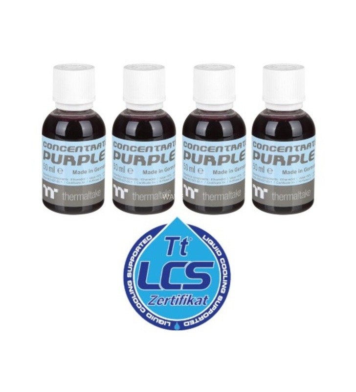 Thermaltake  Premium Concentrat - Mov (pachet de 4 sticle), lichid de răcire