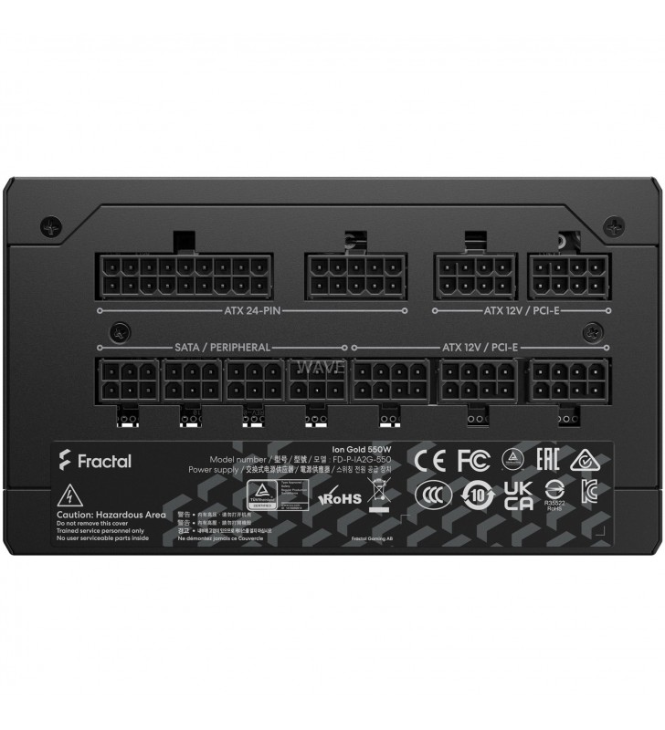 Fractal Design  ION Gold 550W, sursa PC (negru, 2x PCIe, management cablu, 550 wați)