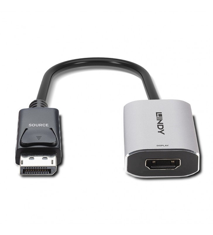 Lindy 41094 adaptor pentru cabluri video 0,11 m DisplayPort HDMI Gri