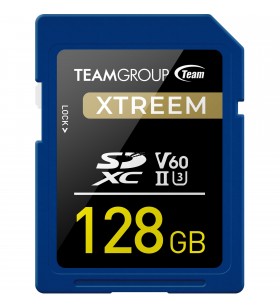 Card de memorie SDXC Team Group XTREEM 128GB (albastru/negru, UHS-II U3, V60)
