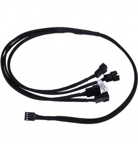 Phobya  cablu Y 4pin PWM - 4x 4pin PWM (negru, 60 cm)