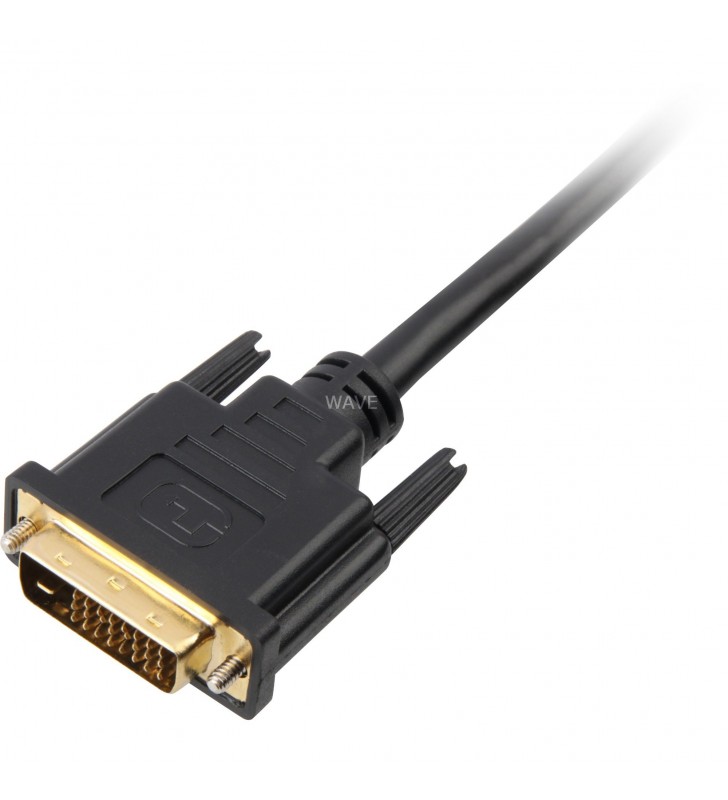 Cablu adaptor Sharkoon  HDMI - DVI-D (24+1) (negru, 1 metru)
