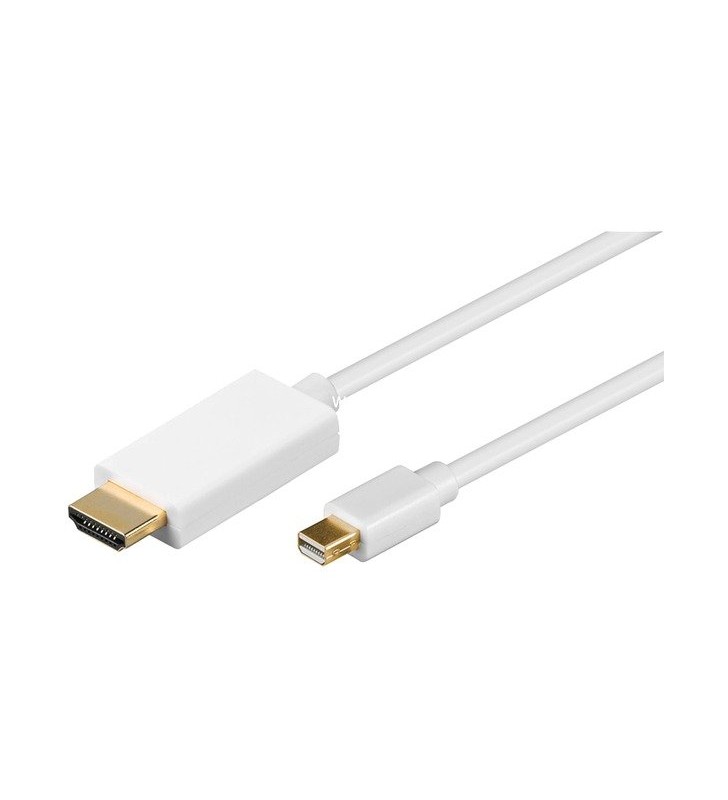 goobay  Mini DisplayPort - cablu adaptor HDMI (alb, 2 metri)