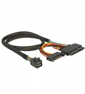 Cablu adaptor DeLOCK  SFF-8643 - U.2 SFF-8639 + conector de alimentare SATA (negru, 50 cm)