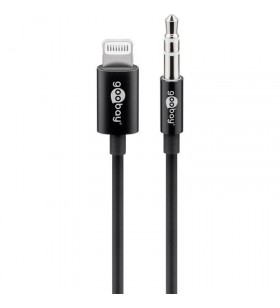 cablu de conectare audio goobay  Apple Lightning (3,5 mm) (negru, 1 metru)