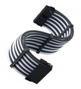 Cablu prelungitor SilverStone  ATX SST-PP07E-MBBW (negru/alb, 30 cm)