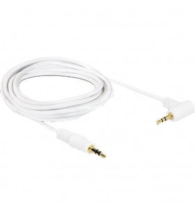Cablu audio DeLOCK  mufă mufă de 3,5 mm - mufă de 3,5 mm (alb, 2 metri, înclinat)