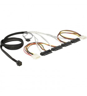 Cablu adaptor DeLOCK  miniSAS HD SSF8643 - 4x SFF8482 (50 cm)