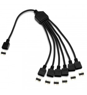 Cablu splitter EKWB  EK-D-RGB cu 6 cai, cablu Y (negru, 300 mm +/- 5 mm)