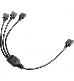 EKWB Cablu splitter  EK-Loop D-RGB cu 3 căi, cablu Y (negru, 300 mm +/- 5 mm)