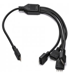 Cablu splitter EKWB  EK-RGB cu 4 cai, cablu Y (negru)