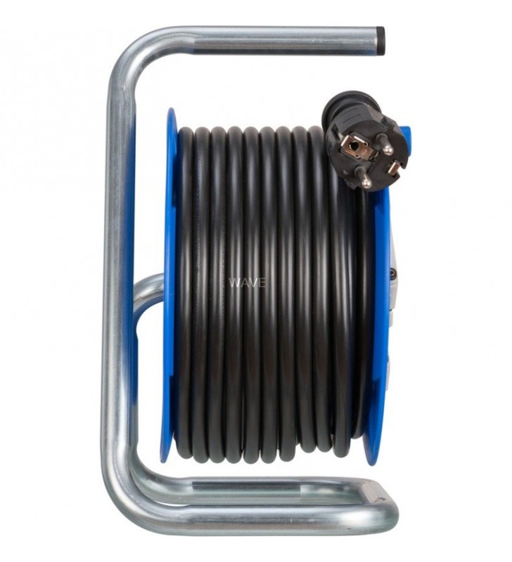 Brennenstuhl  Garant tambur de cablu compact cu 3 căi cu USB (albastru/negru, 15 metri)