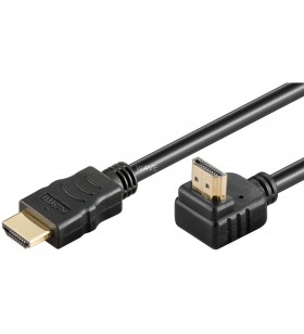 Cablu HDMI de mare viteză goobay  cu Ethernet (negru, 2 metri (în unghi))