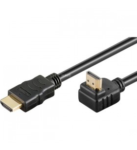 Cablu HDMI de mare viteză goobay  cu Ethernet (negru, 5 metri (în unghi))