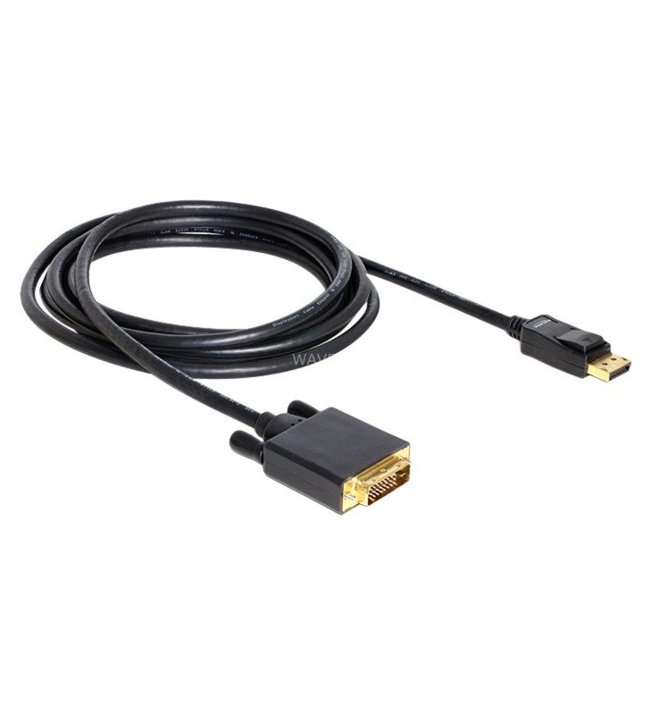 Cablu DeLOCK  DisplayPort tată - DVI-D 24+1 tată (negru, 3 metri)