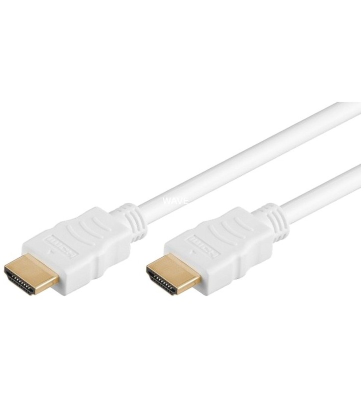 cablu goobay  mufă HDMI - mufă HDMI (cu Ethernet) (alb, 15 metri)