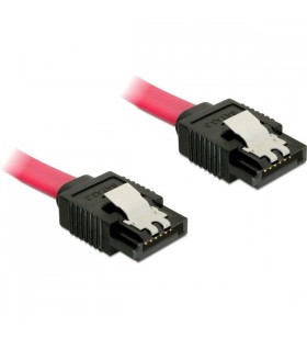 Cablu DeLOCK  SATA drept/drept 20cm (roșu)