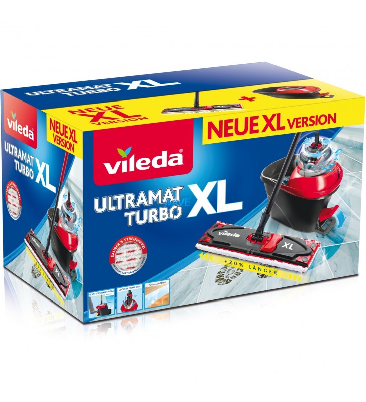 Ștergător Vileda  Ultramat XL Turbo cutie completă, ștergător podea (negru roșu)