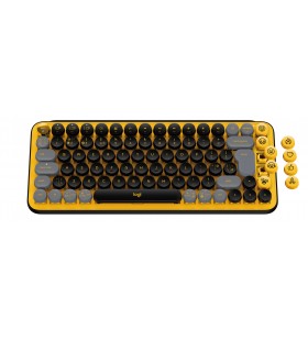 Logitech POP Keys Wireless Mechanical Keyboard With Emoji Keys tastaturi RF Wireless + Bluetooth AZERTY Franţuzesc Negru, Gri,