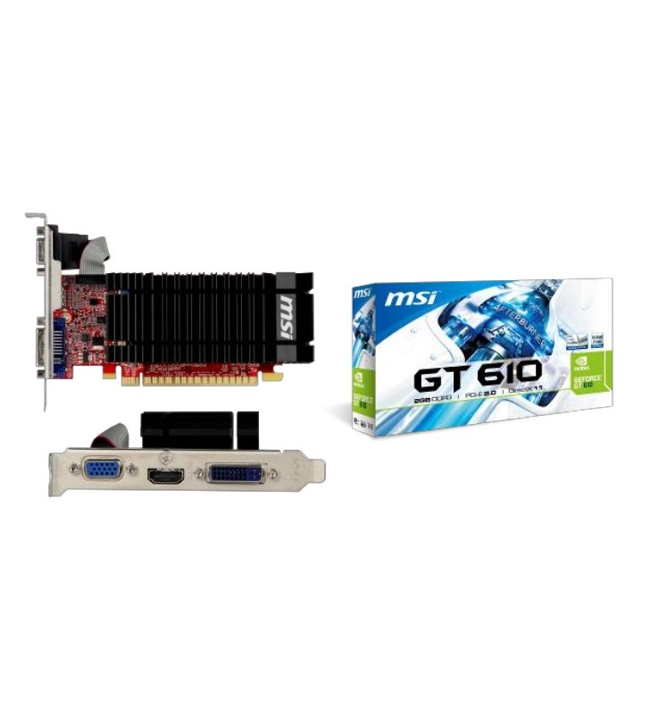 MSI N610-2GD3H/LP plăci video NVIDIA GeForce GT 610 2 Giga Bites GDDR3